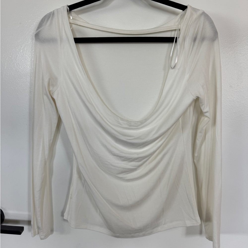 Cream Drape Back Top - never worn